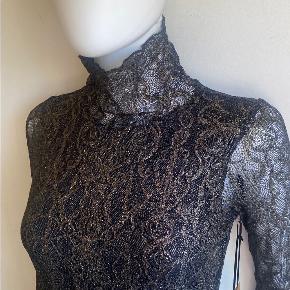 Nightcap Gold Patina Lace Dress